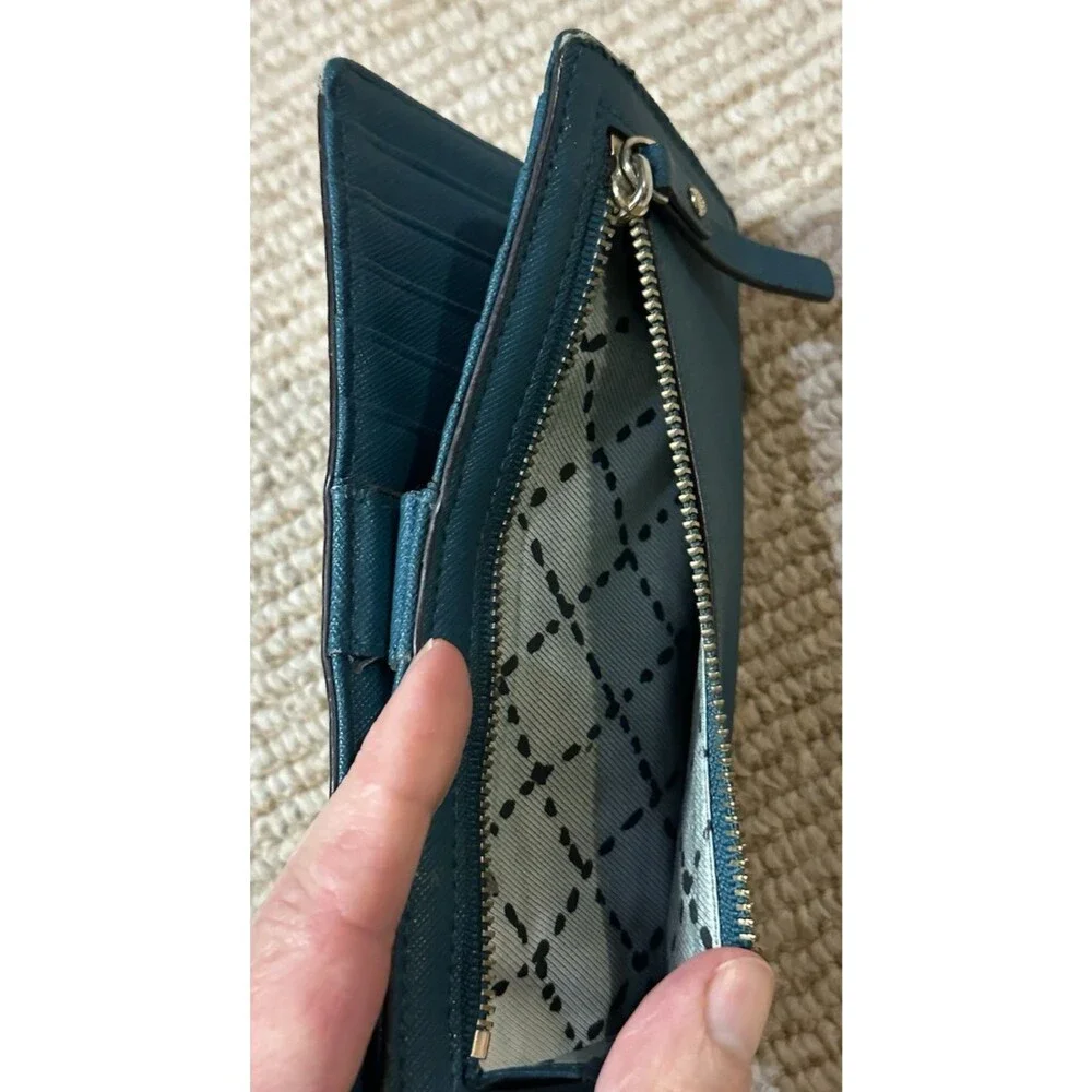 Kate Spade Bifold Wallet Hunter Green Classic Iconic card holder